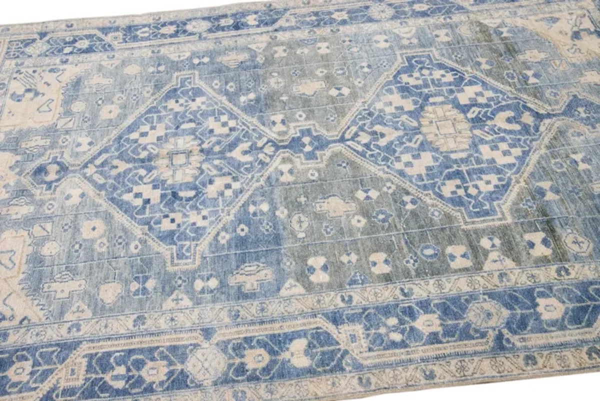 Antique Persian Malayer Rug - Apadana - Blue - Blue