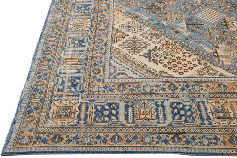 Antique Persian Tabriz Rug - Apadana - Blue - Blue