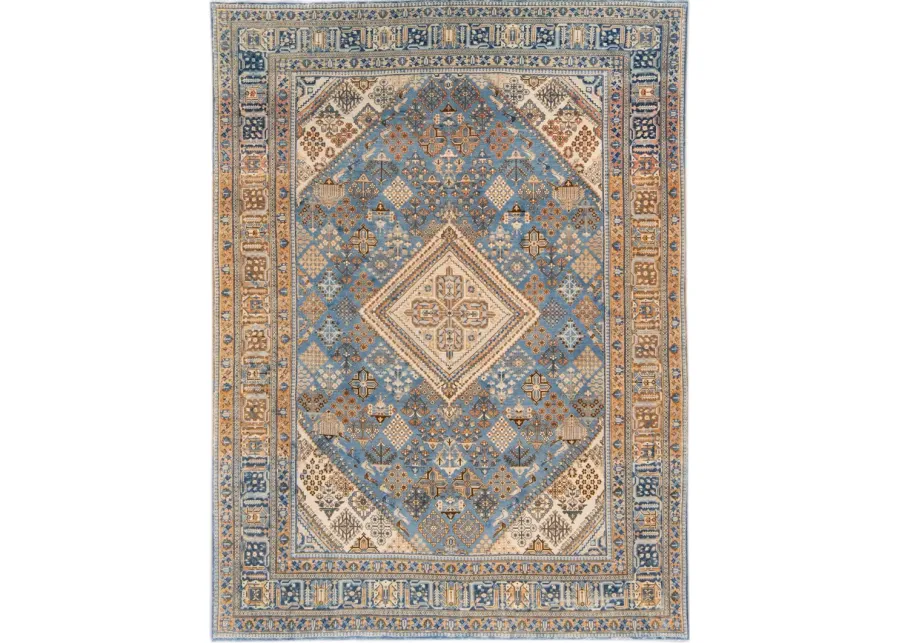 Antique Persian Tabriz Rug - Apadana - Blue - Blue