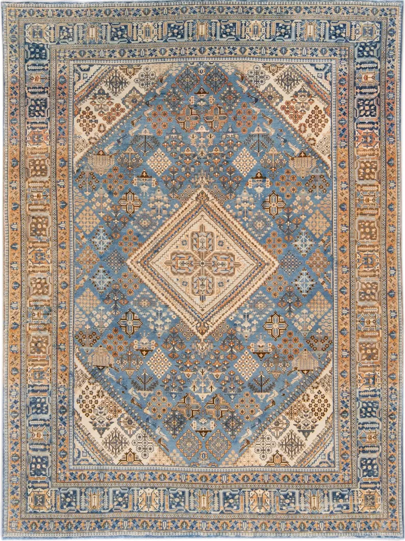 Antique Persian Tabriz Rug - Apadana - Blue - Blue