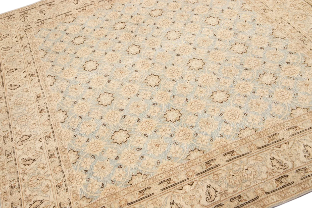 Antique Persian Tabriz Rug - Apadana - Beige - Beige