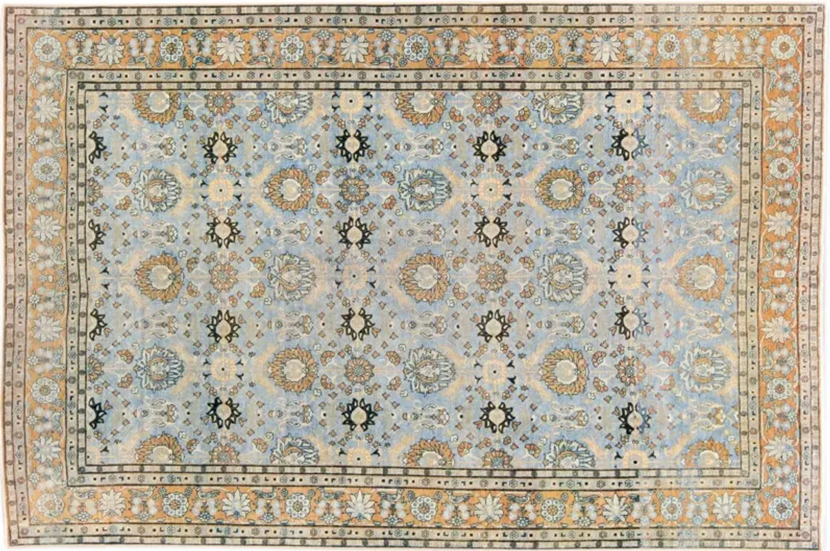 Antique Persian Tabriz Rug - Apadana - Blue - Blue