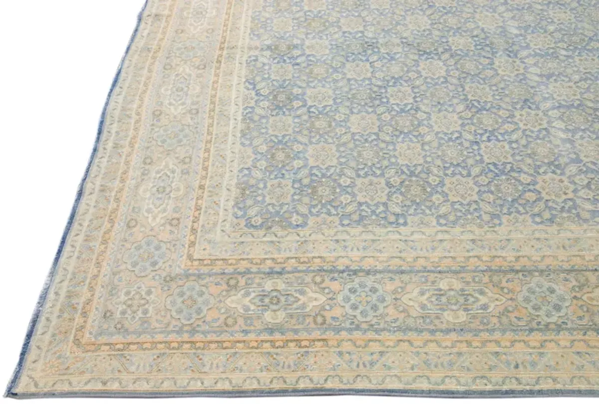 Antique Persian Tabriz Rug - Apadana - Blue - Blue