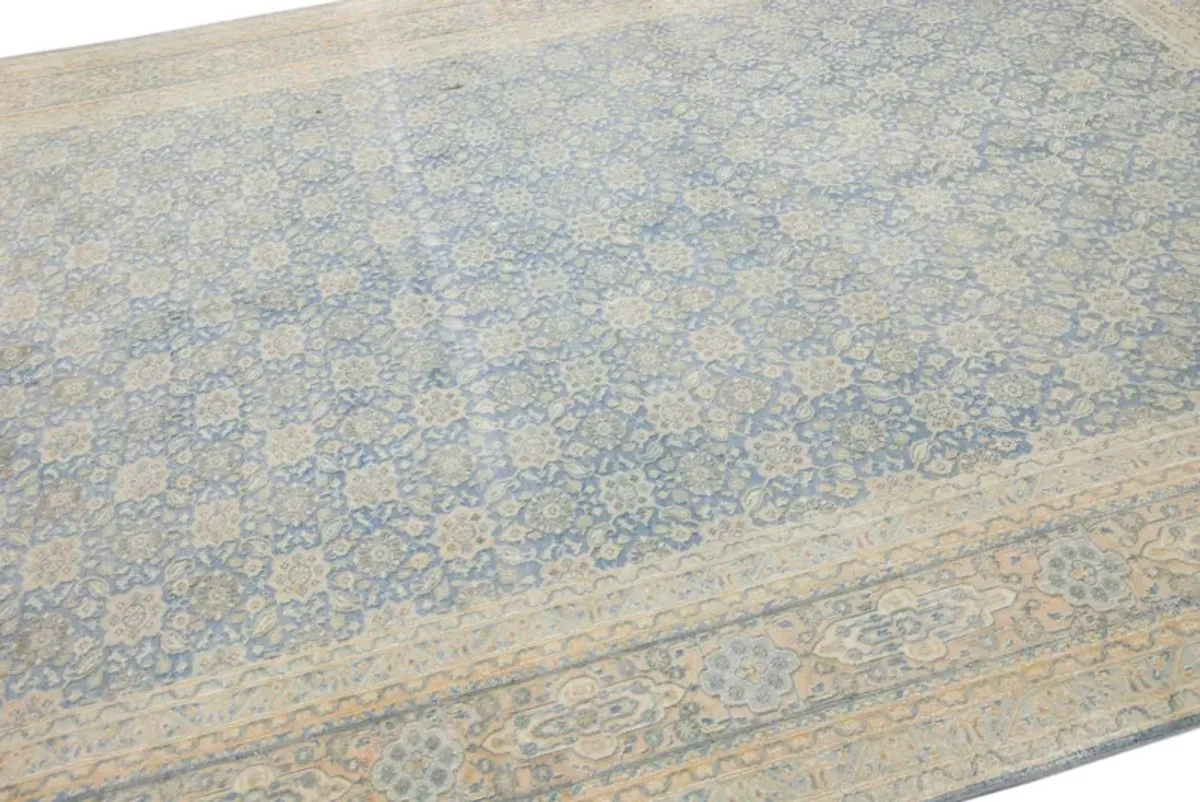 Antique Persian Tabriz Rug - Apadana - Blue - Blue