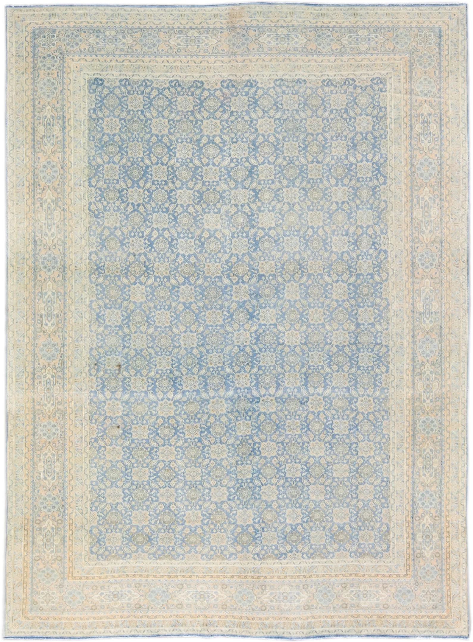 Antique Persian Tabriz Rug - Apadana - Blue - Blue