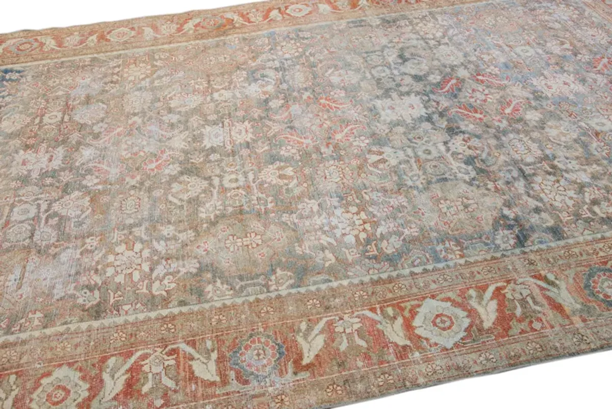 Antique Persian Mahal Rug - Apadana - Gray - Gray