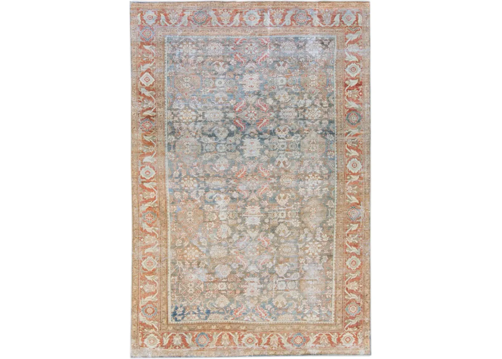 Antique Persian Mahal Rug - Apadana - Gray - Gray