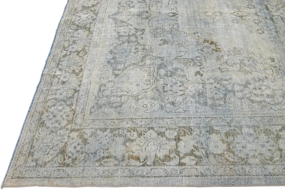 Antique Persian Mahal Rug - Apadana - Blue - Blue