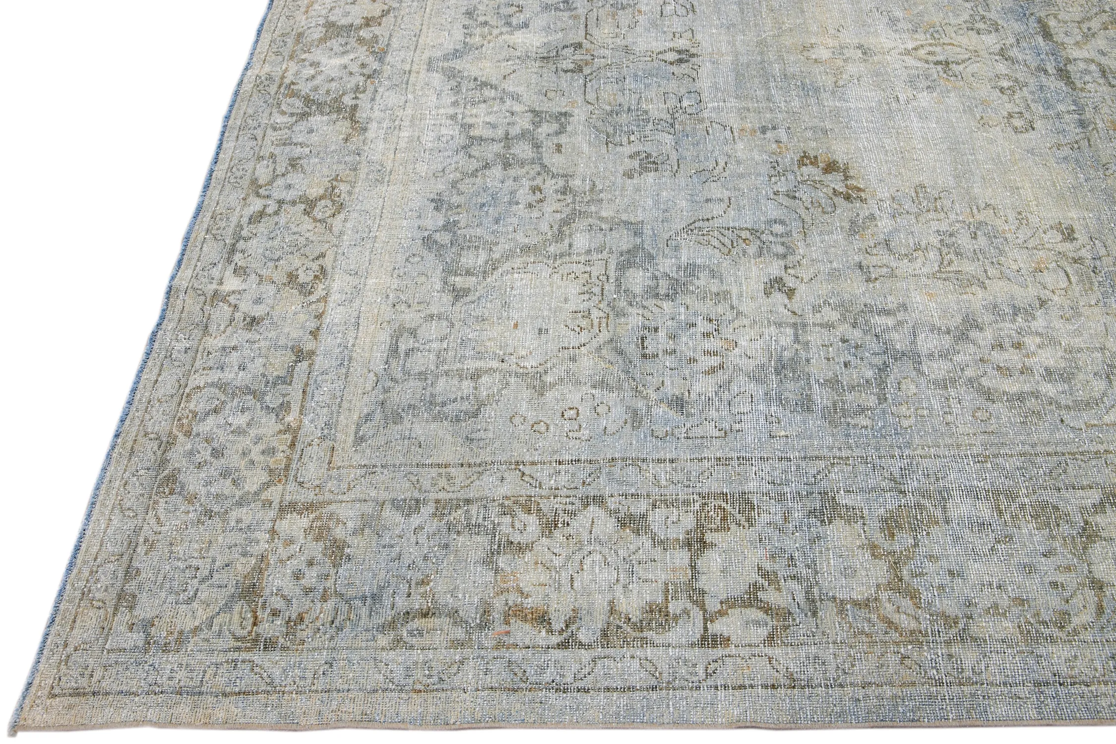 Antique Persian Mahal Rug - Apadana - Blue - Blue