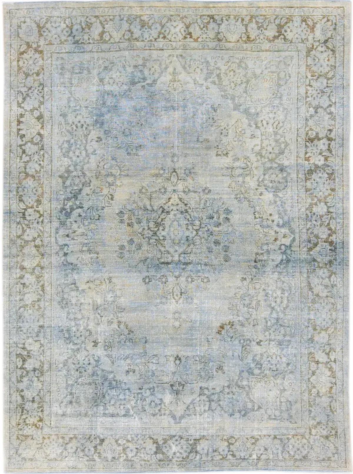 Antique Persian Mahal Rug - Apadana - Blue - Blue