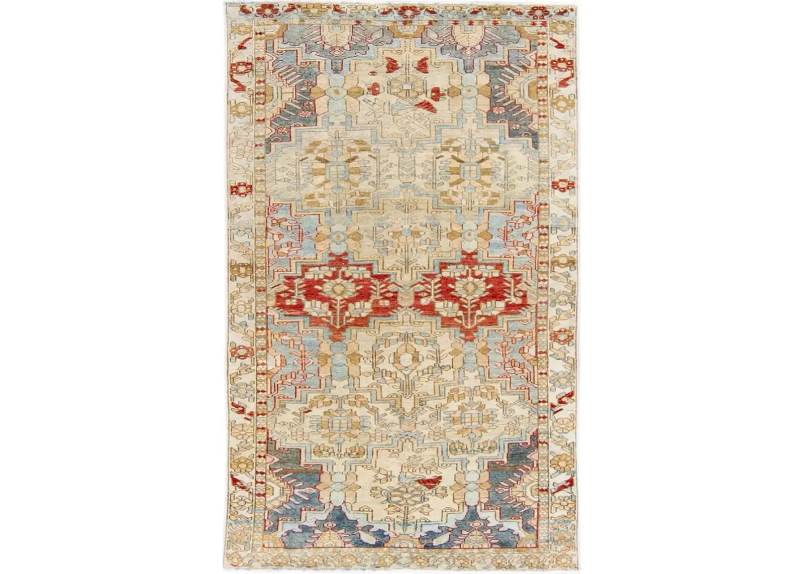 Antique Persian Tabriz Rug - Apadana - Beige - Beige