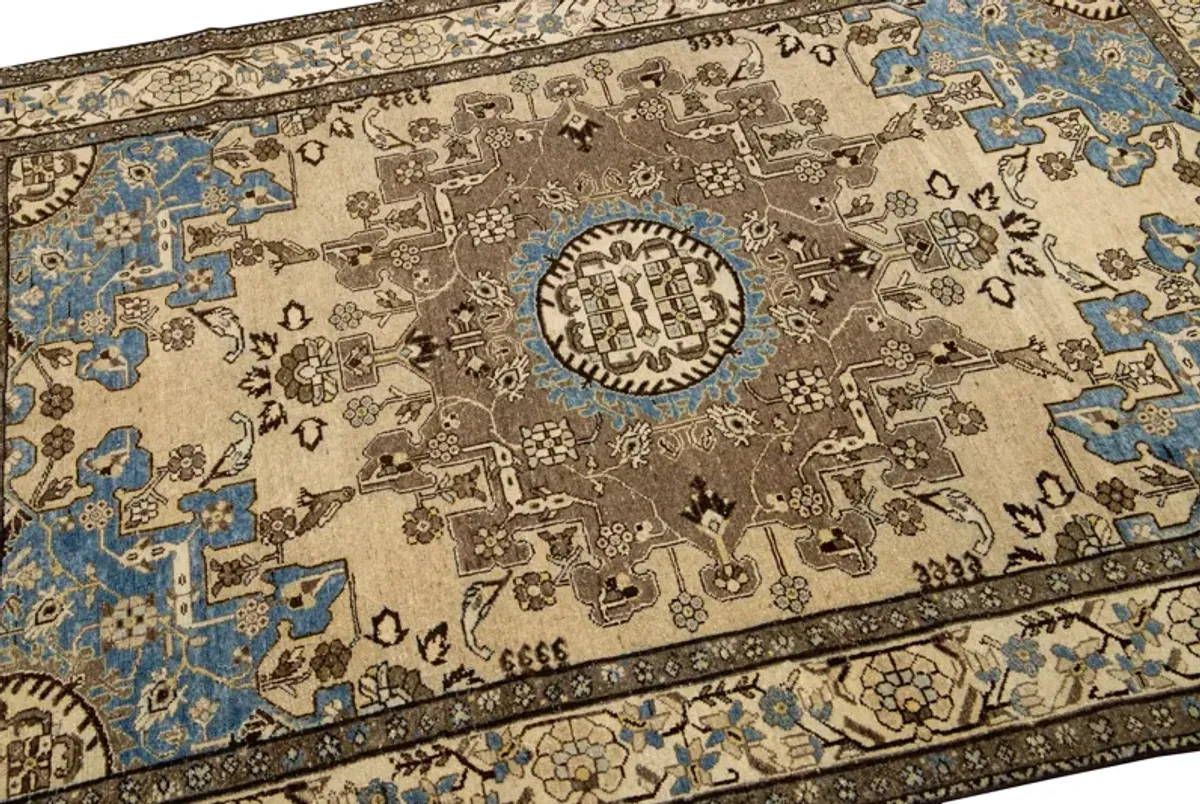 Antique Persian Malayer Rug - Apadana - Beige - Beige