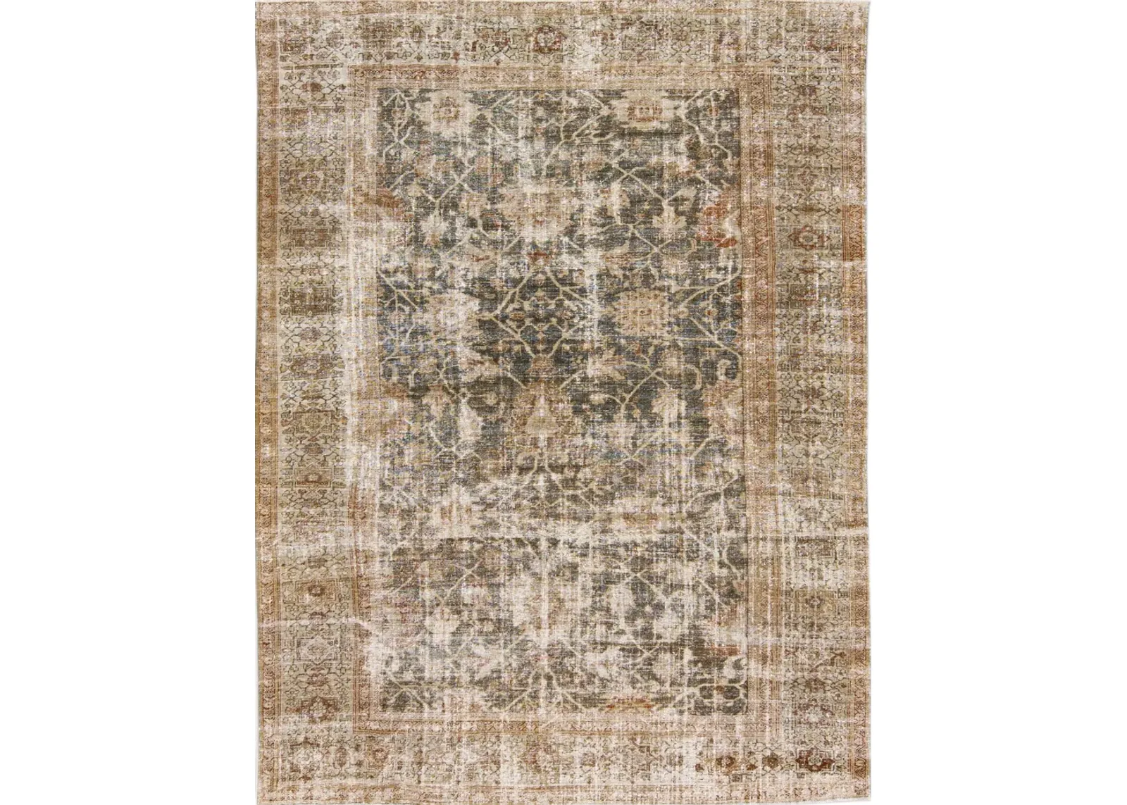 Antique Sultanabad Rug 10'8" x 14'2" - Apadana - Brown - Brown