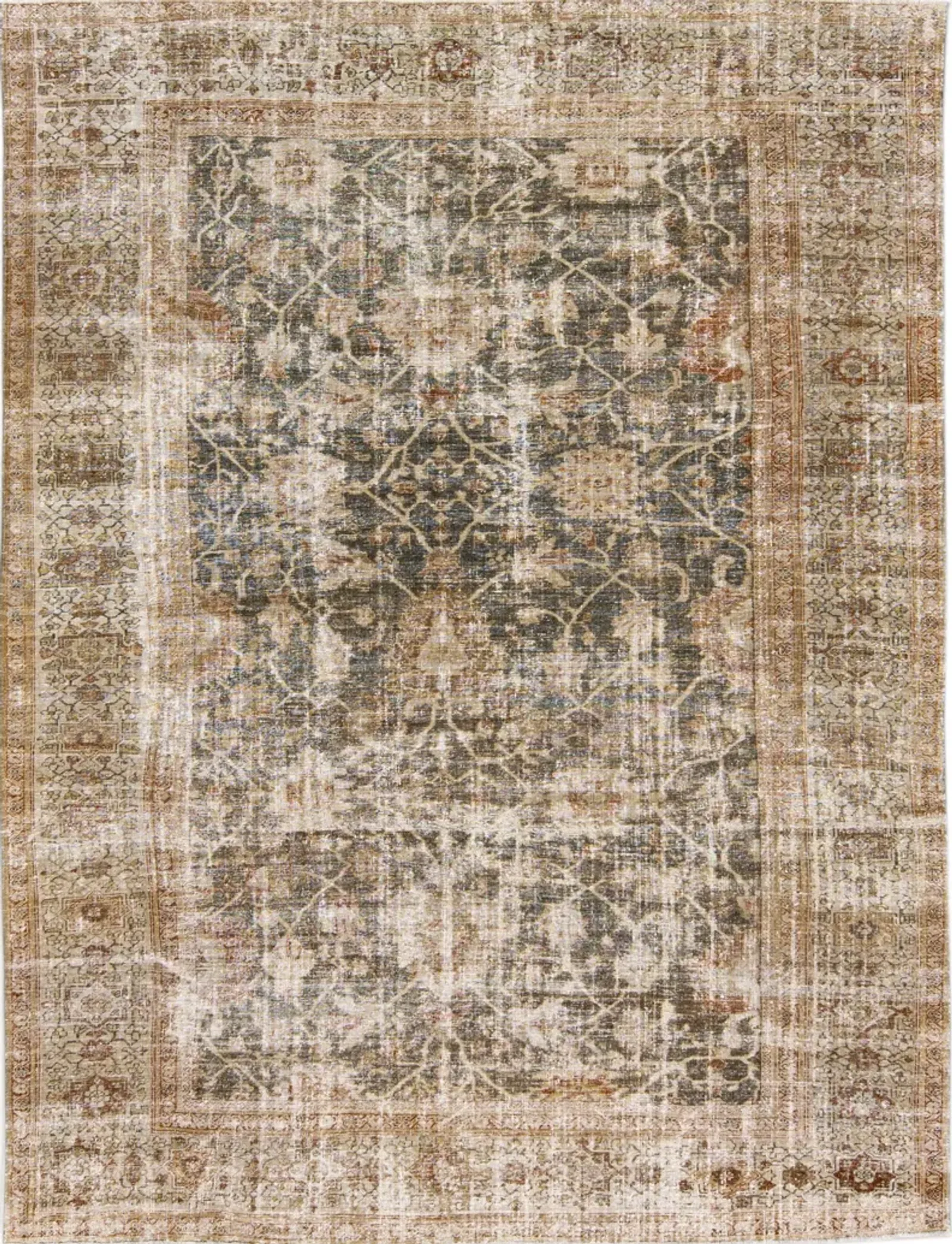 Antique Sultanabad Rug 10'8" x 14'2" - Apadana - Brown - Brown