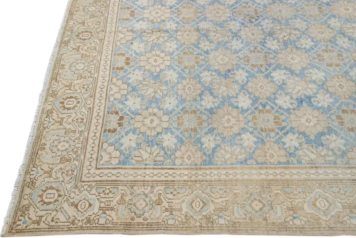 Antique Persian Tabriz Rug - Apadana - Blue - Blue