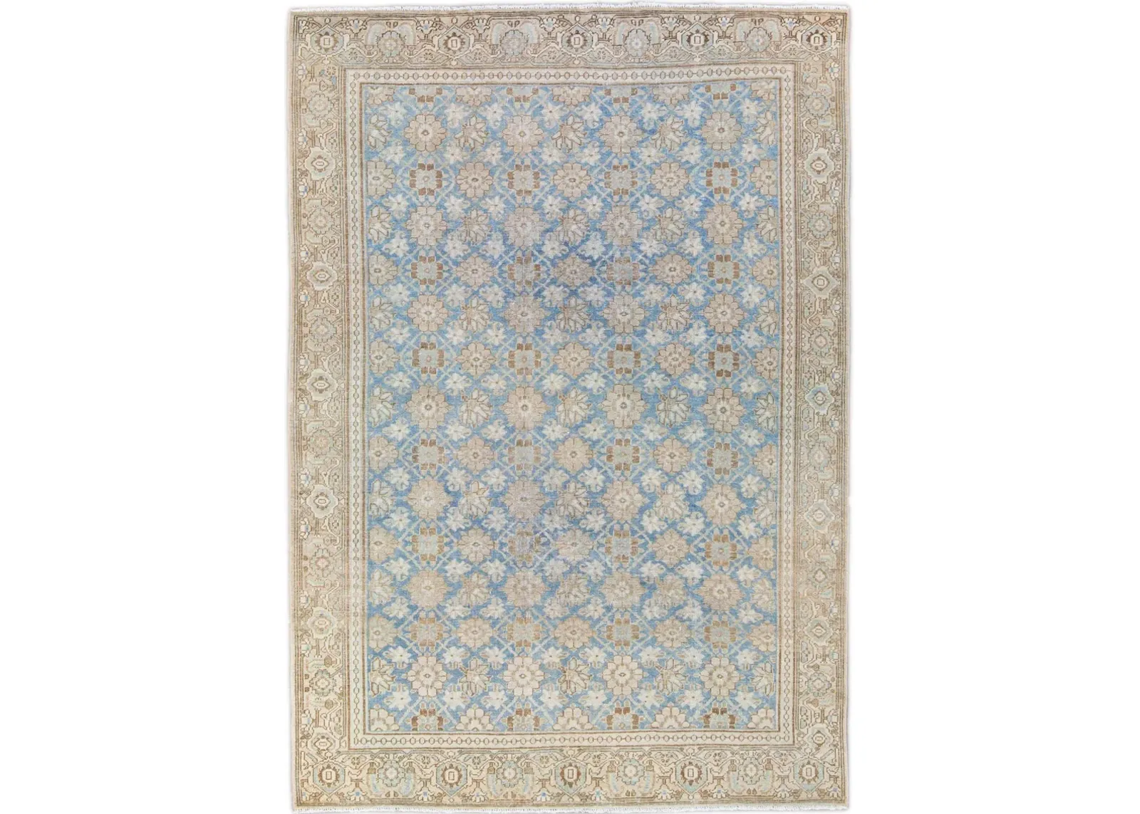 Antique Persian Tabriz Rug - Apadana - Blue - Blue