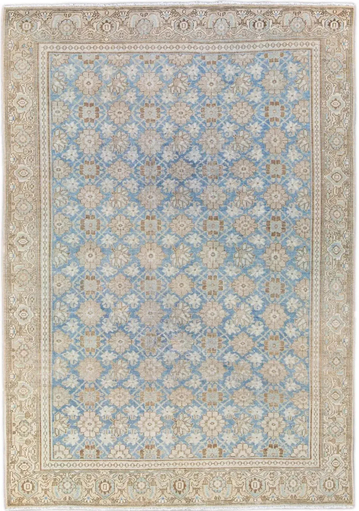 Antique Persian Tabriz Rug - Apadana - Blue - Blue