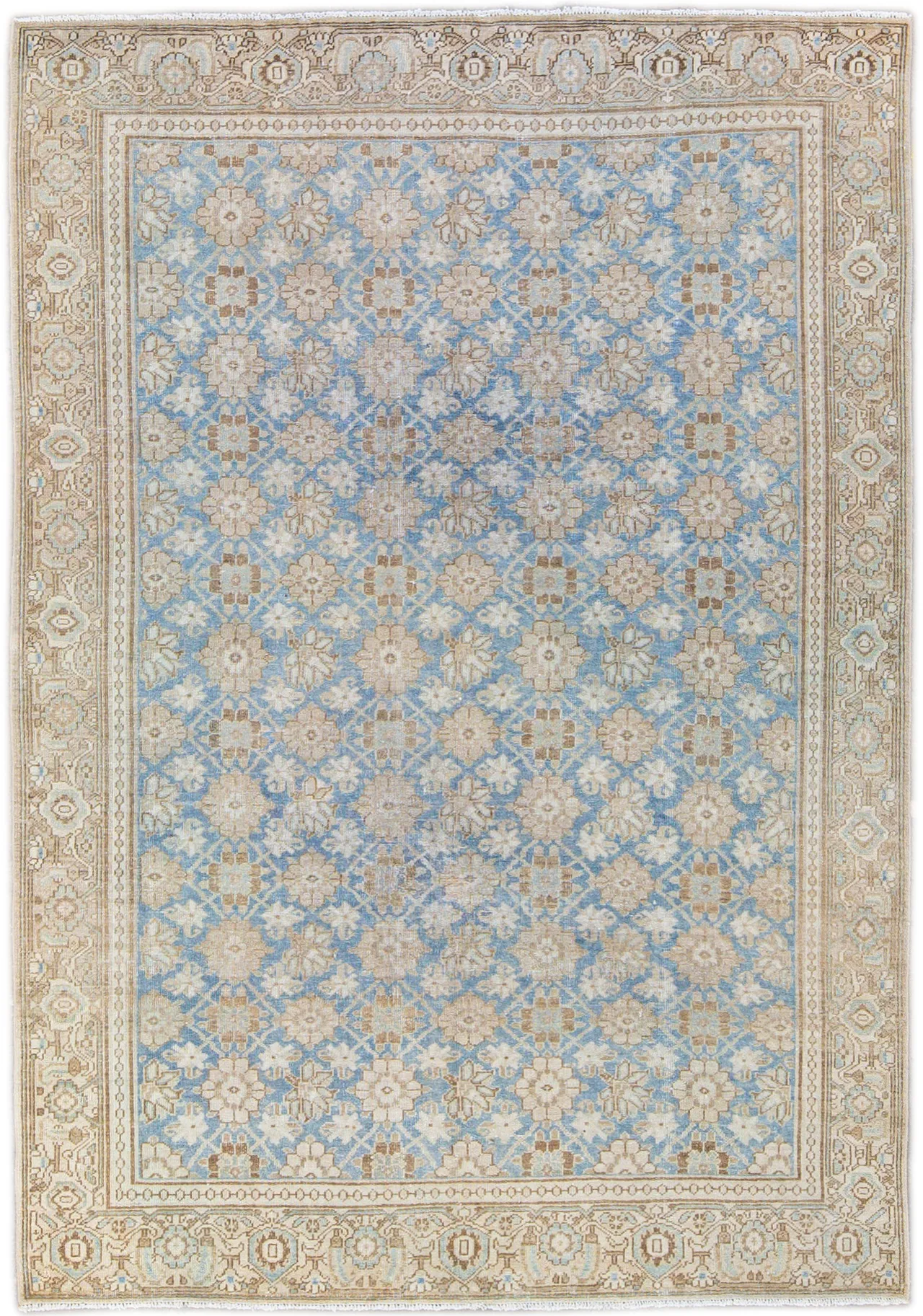 Antique Persian Tabriz Rug - Apadana - Blue - Blue