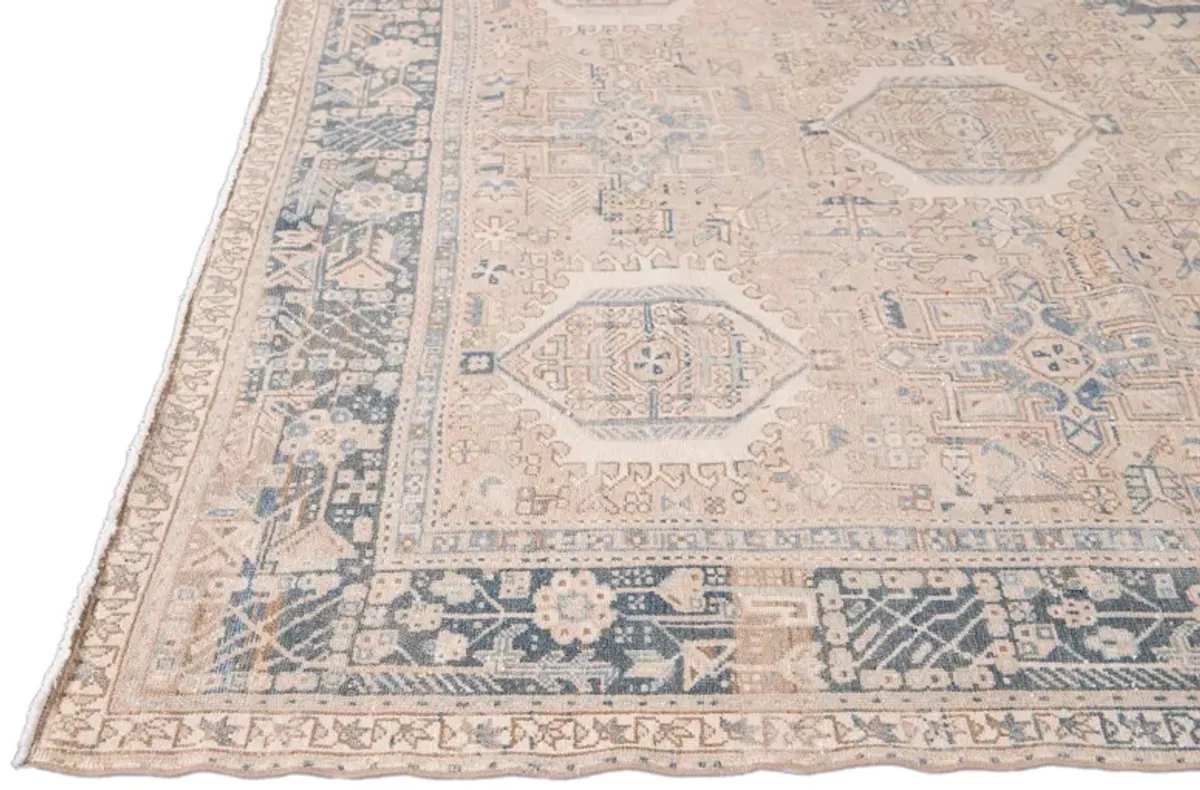 Antique Persian Heriz Rug - Apadana - Blue - Blue