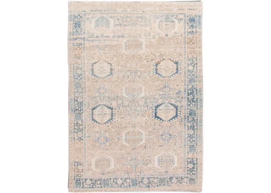 Antique Persian Heriz Rug - Apadana - Blue - Blue