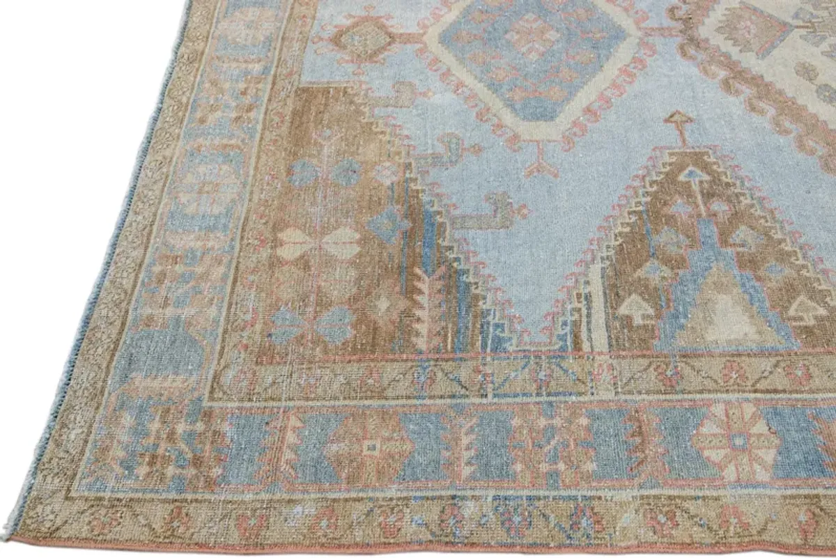 Vintage Persian Malayer Rug - Apadana - Blue - Blue