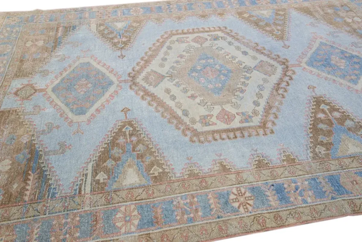 Vintage Persian Malayer Rug - Apadana - Blue - Blue