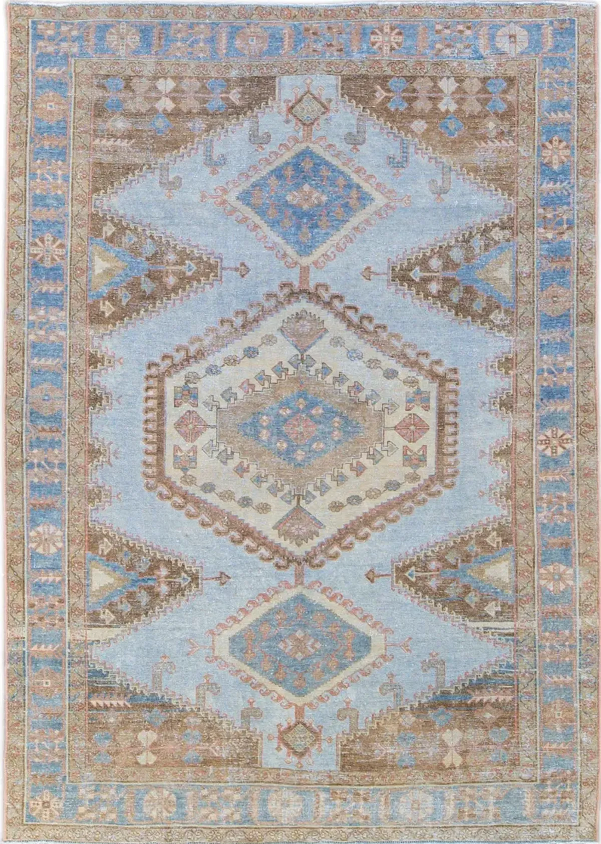 Vintage Persian Malayer Rug - Apadana - Blue - Blue