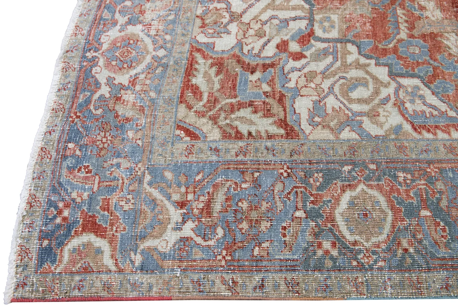 Antique Persian Heriz Rug - Apadana - Red - Red