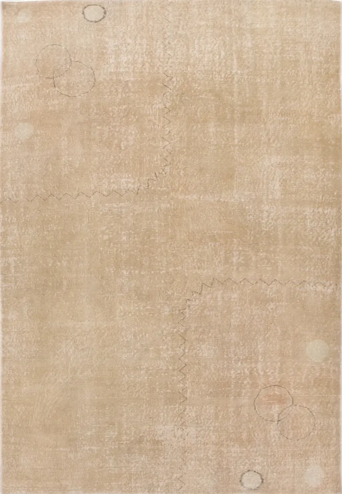 Antique Turkish Minimalism Rug - Apadana - Beige - Beige