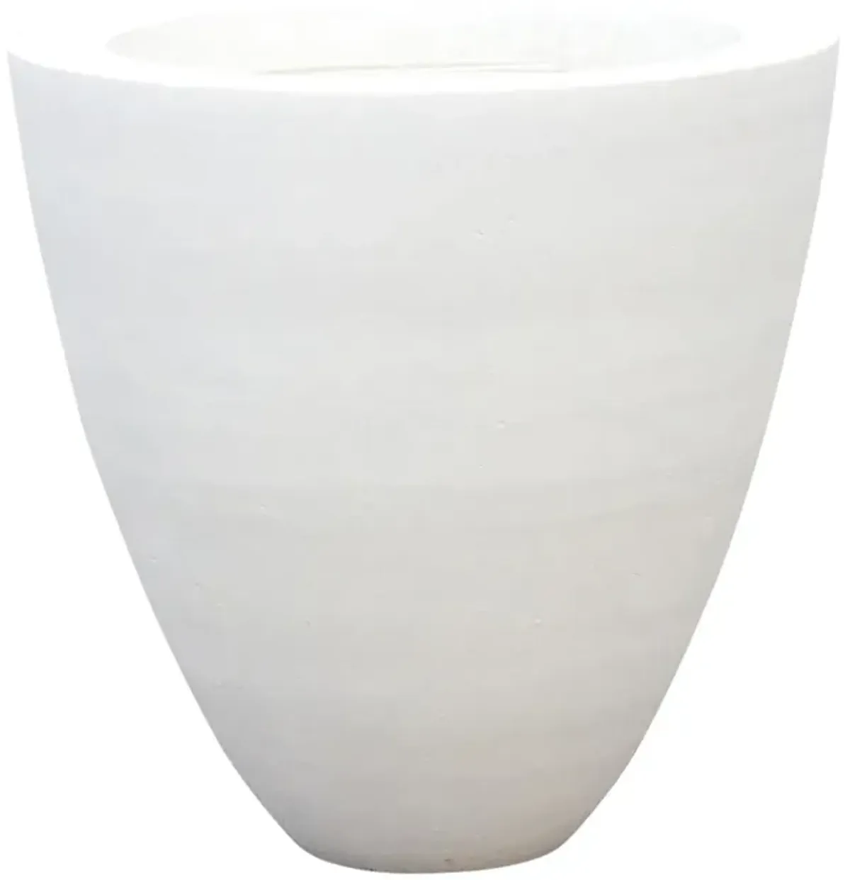 White Dove Round Stone Outdoor Planter - de-cor - Handcrafted - 25" l x 25" w x 26" h