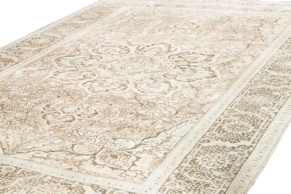 Antique Persian Heriz Rug - Apadana - Beige - Beige