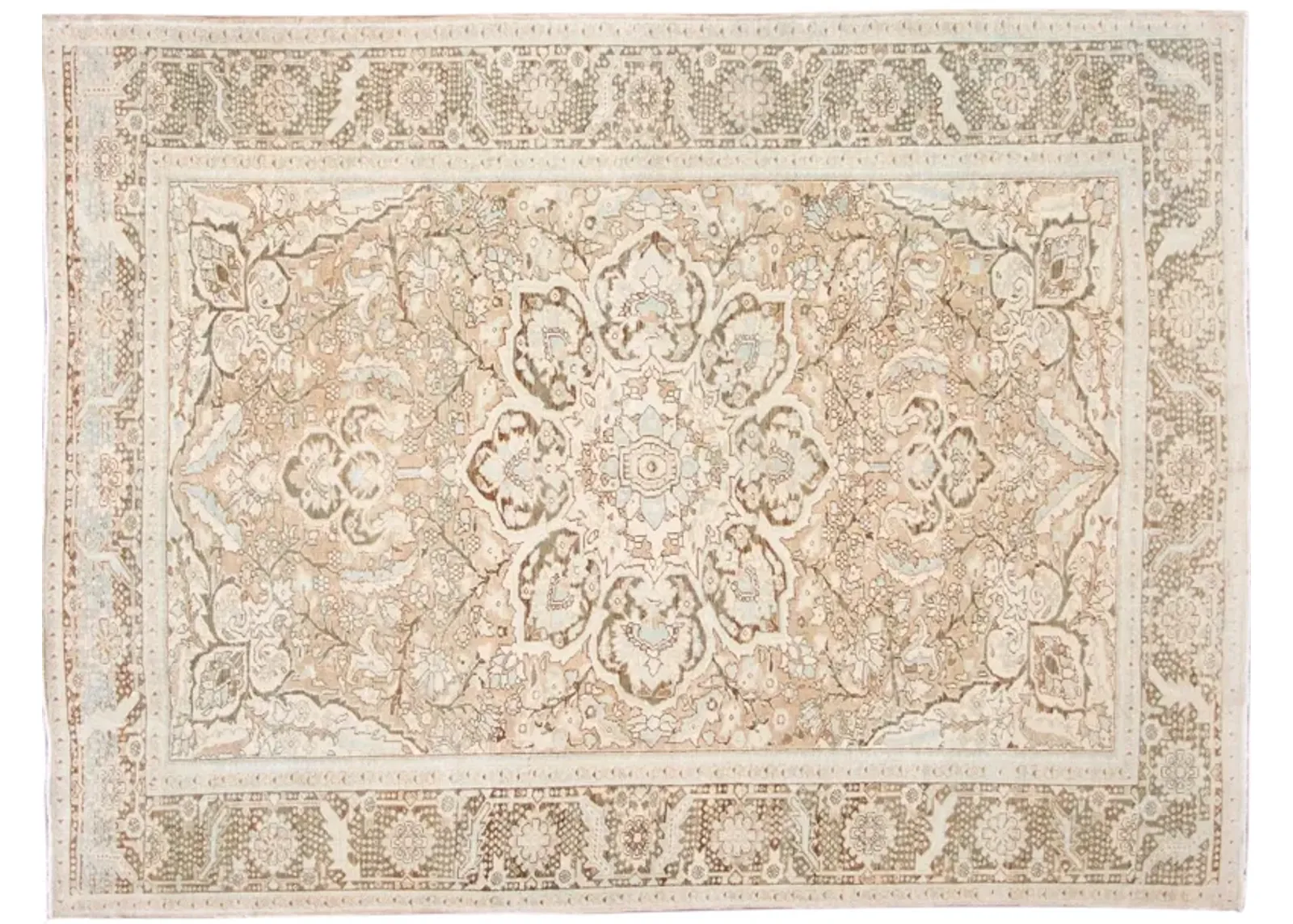 Antique Persian Heriz Rug - Apadana - Beige - Beige