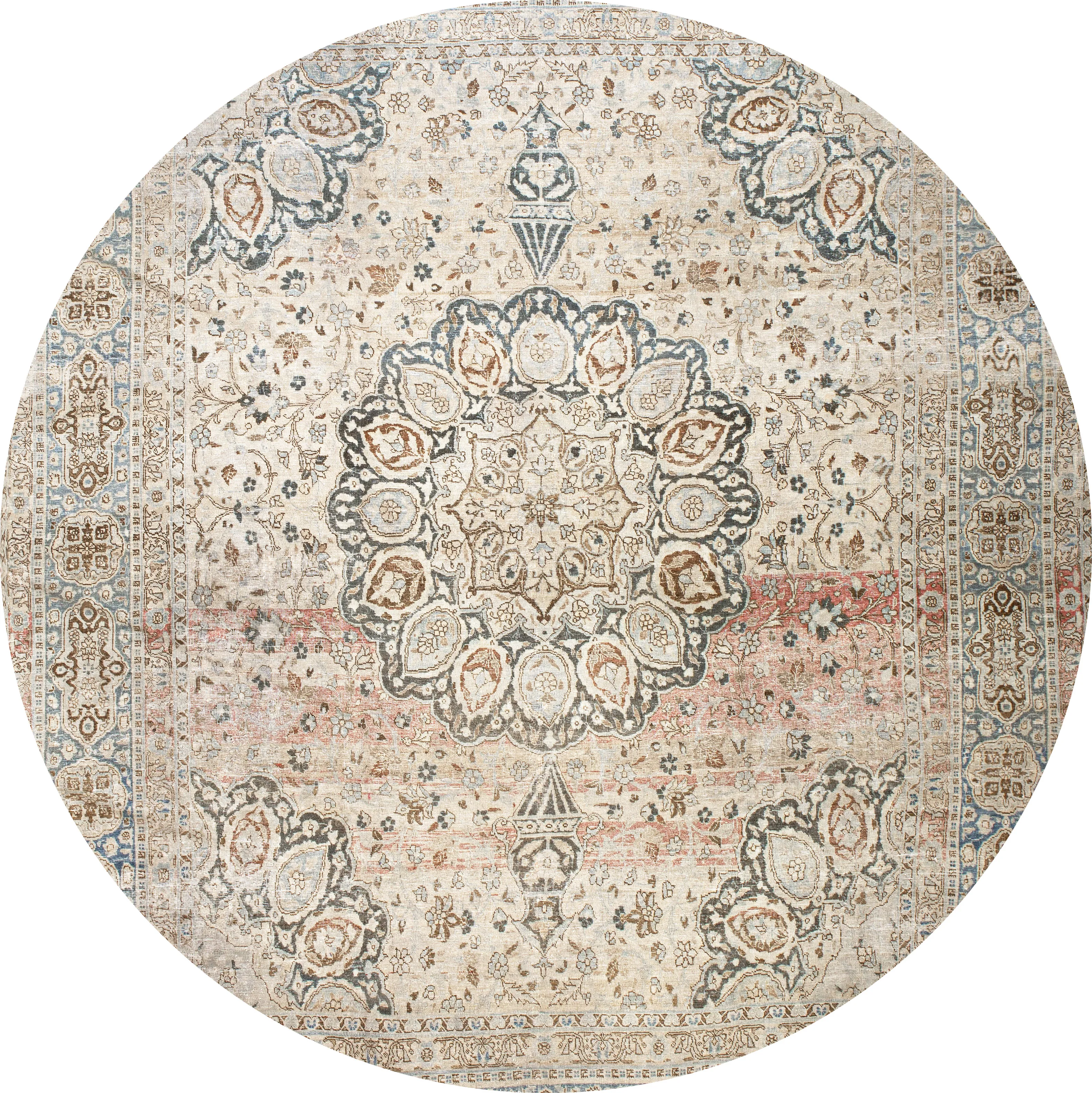 Antique Persian Tabriz Rug - Apadana - Beige - Beige