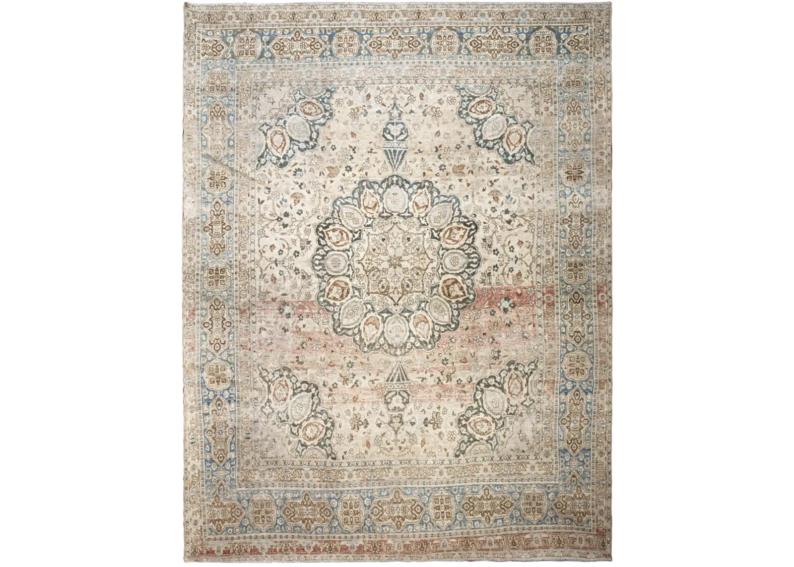 Antique Persian Tabriz Rug - Apadana - Beige - Beige