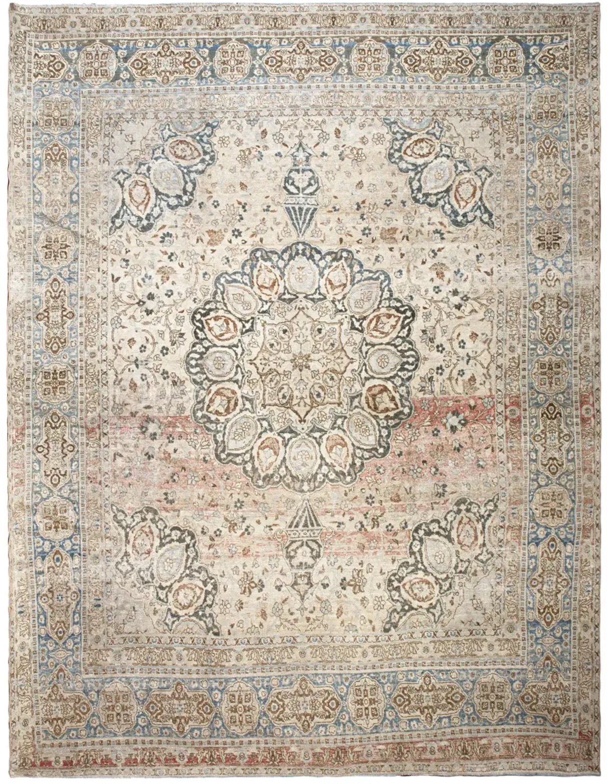 Antique Persian Tabriz Rug - Apadana - Beige - Beige