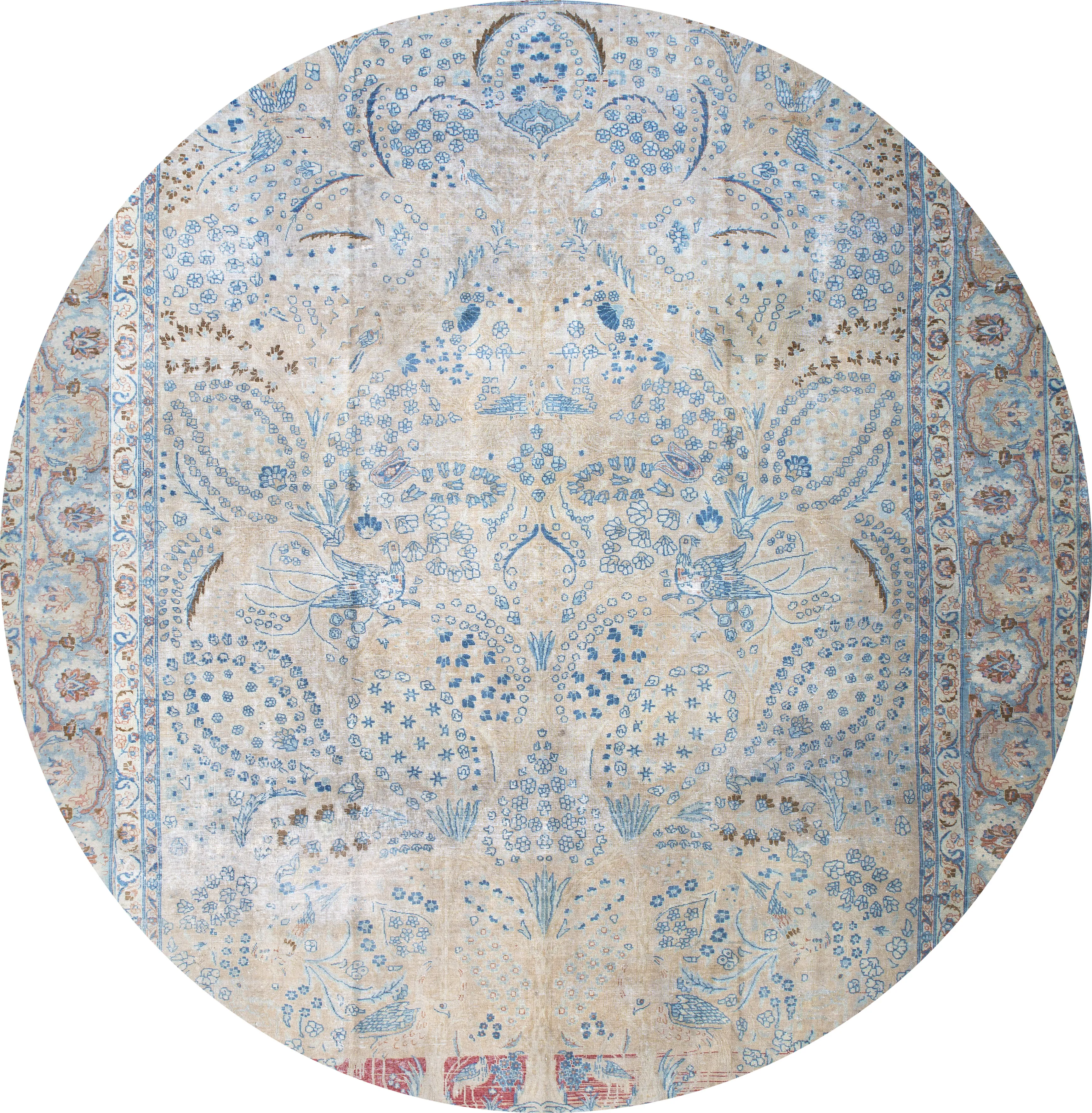 Antique Persian Tabriz Rug - Apadana - Blue - Blue