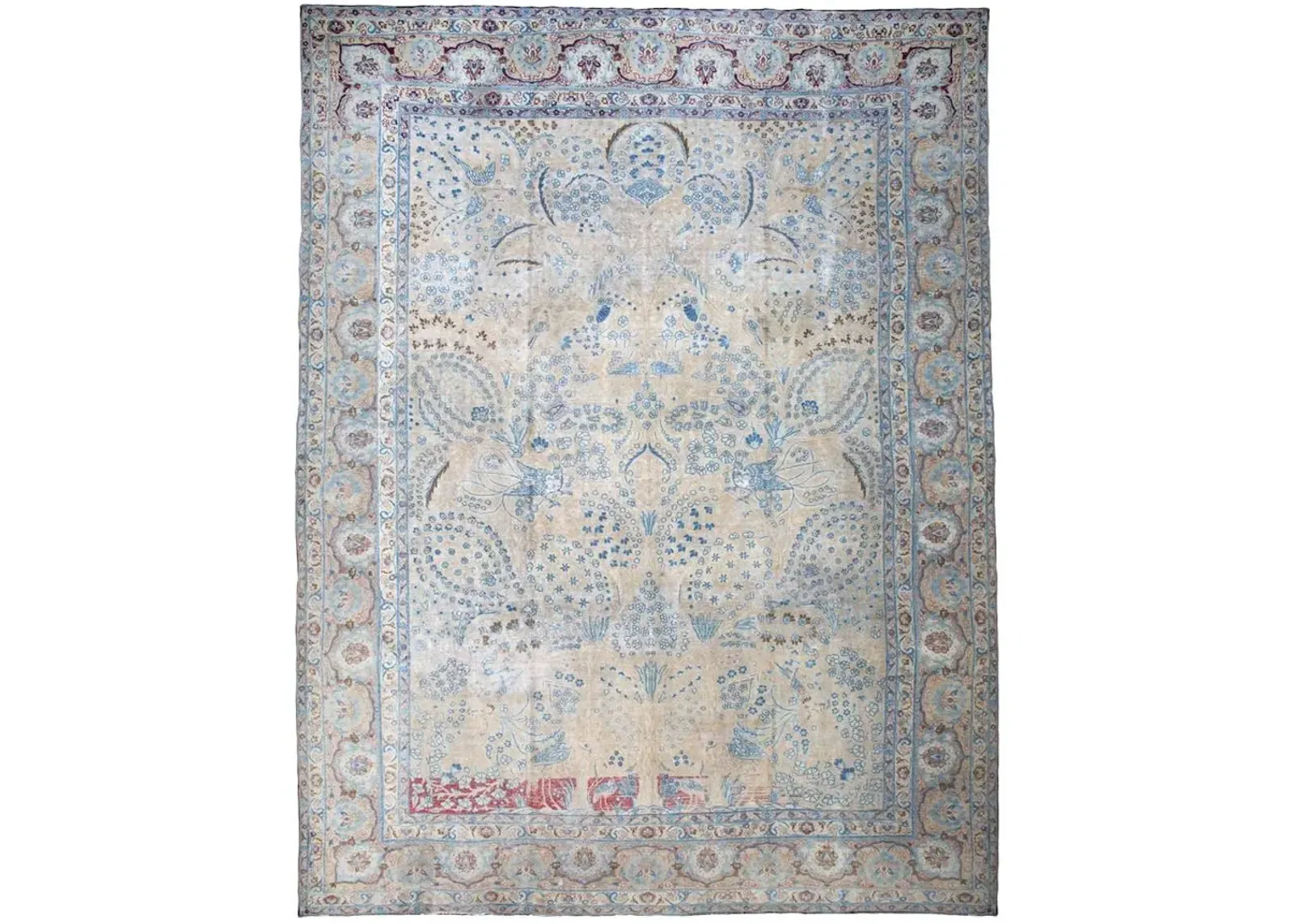 Antique Persian Tabriz Rug - Apadana - Blue - Blue