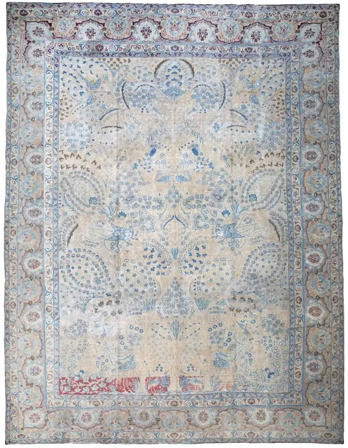 Antique Persian Tabriz Rug - Apadana - Blue - Blue