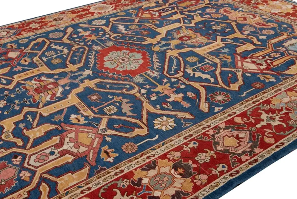 Vintage Turkish All Over Rug - Apadana - Blue - Blue