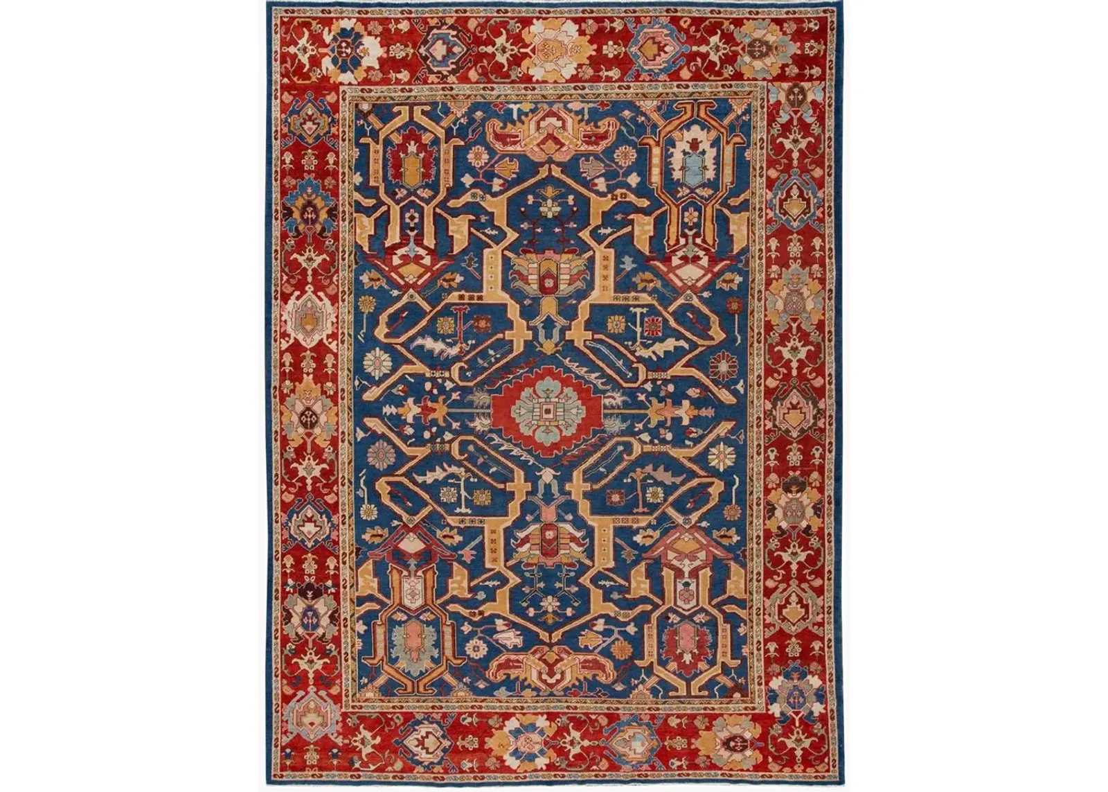 Vintage Turkish All Over Rug - Apadana - Blue - Blue