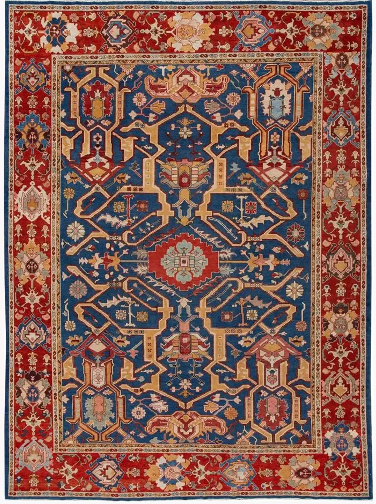 Vintage Turkish All Over Rug - Apadana - Blue - Blue