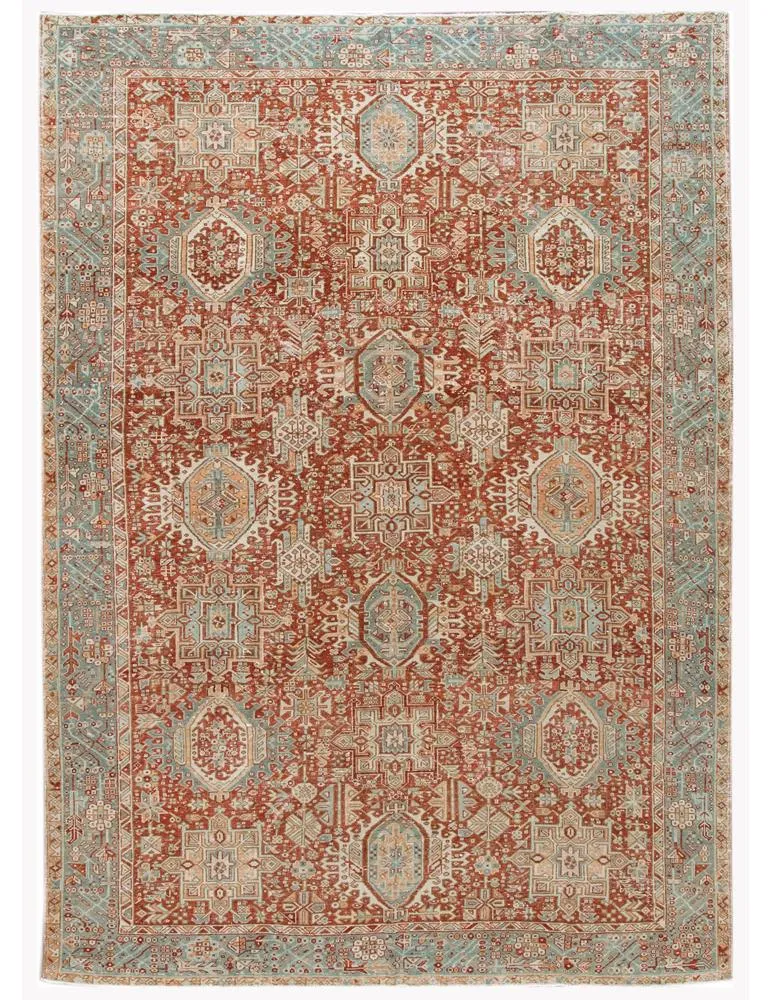 Vintage Persian Heriz Rug - Apadana - Red - Red