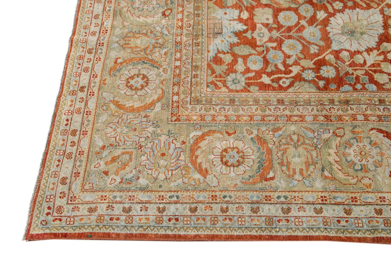 Vintage Persian Tabriz Rug - Apadana - Red - Red