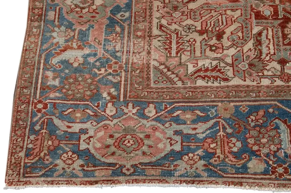 Antique Persian Heriz Rug - Apadana - Red - Red