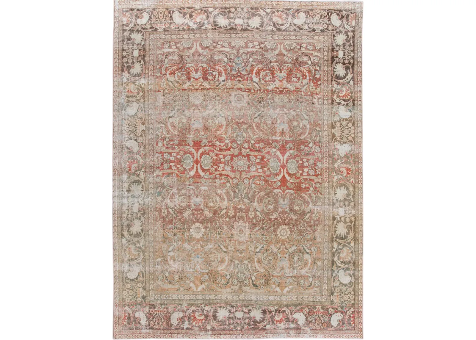 Antique Persian Mahal Rug - Apadana - Red - Red