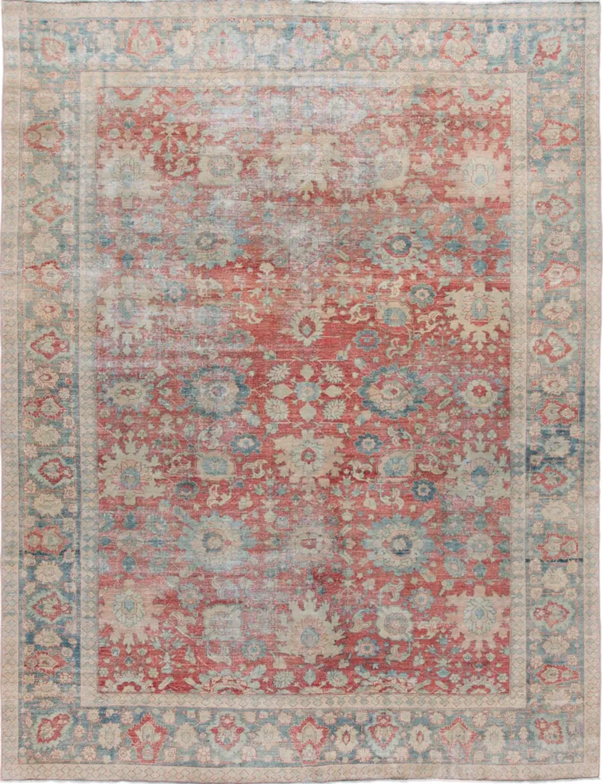 Antique Persian Mahal Rug - Apadana - Red - Red