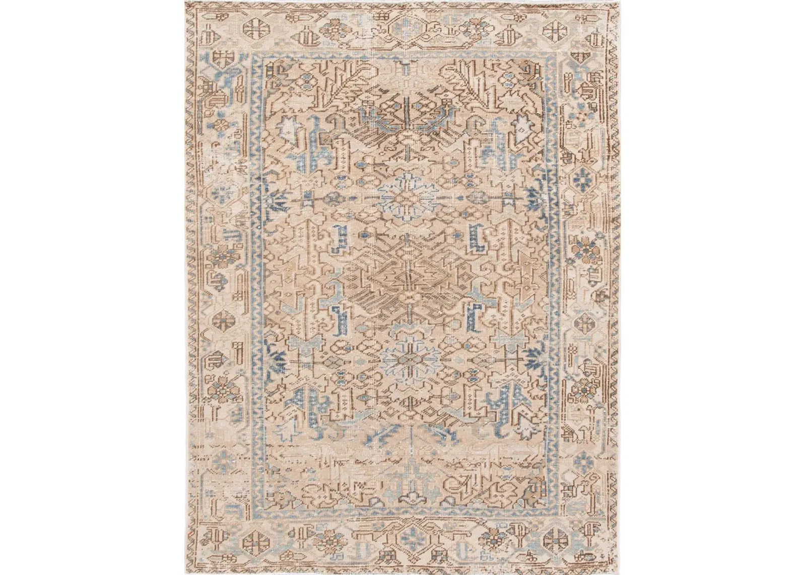 Antique Persian Heriz Rug - Apadana - Beige - Beige