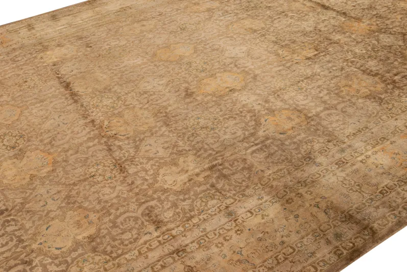 Antique Indian All Over Rug - Apadana - Brown - Brown