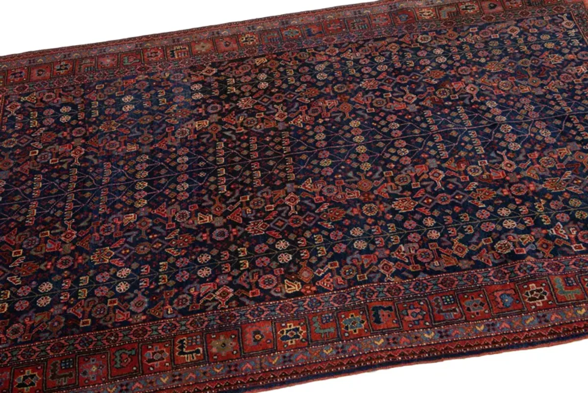 Antique Persian Bidjar Rug - Apadana - Red - Red