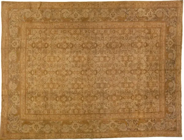 Antique Persian Sultanabad Rug - Apadana - Gold - Gold